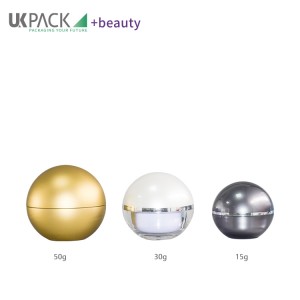 Round Acrylic cream jar 15g 30g 50g luxury style cosmetic packaging UKC65