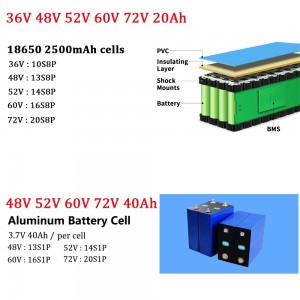 30ah Electric Scooter Bateria 60V 18650 Cell lithium battery 60v lithium ion battery pack For Energy Storage