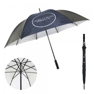 Super Purchasing for 5 Fold Umbrella - Cheap Advertising Big Size Double Ribs Manual Open Golf Umbrella with Logo Printing – Golden