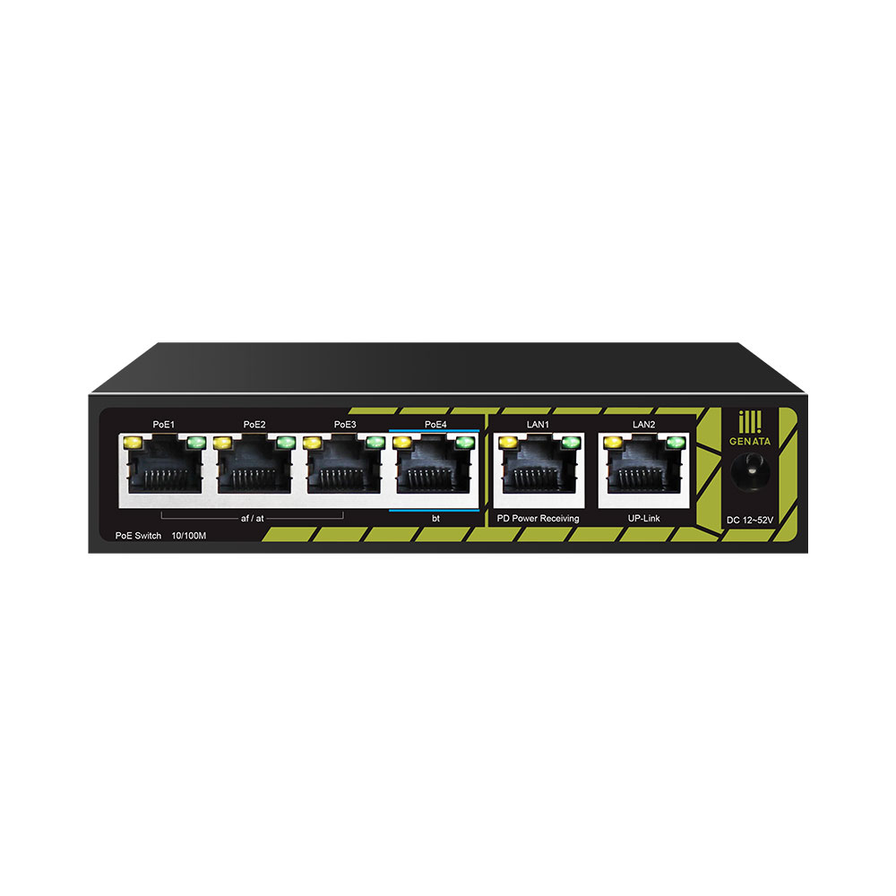 2EP+4EP 6 Ports 100Mbps PoE Extend Switch Featured Image