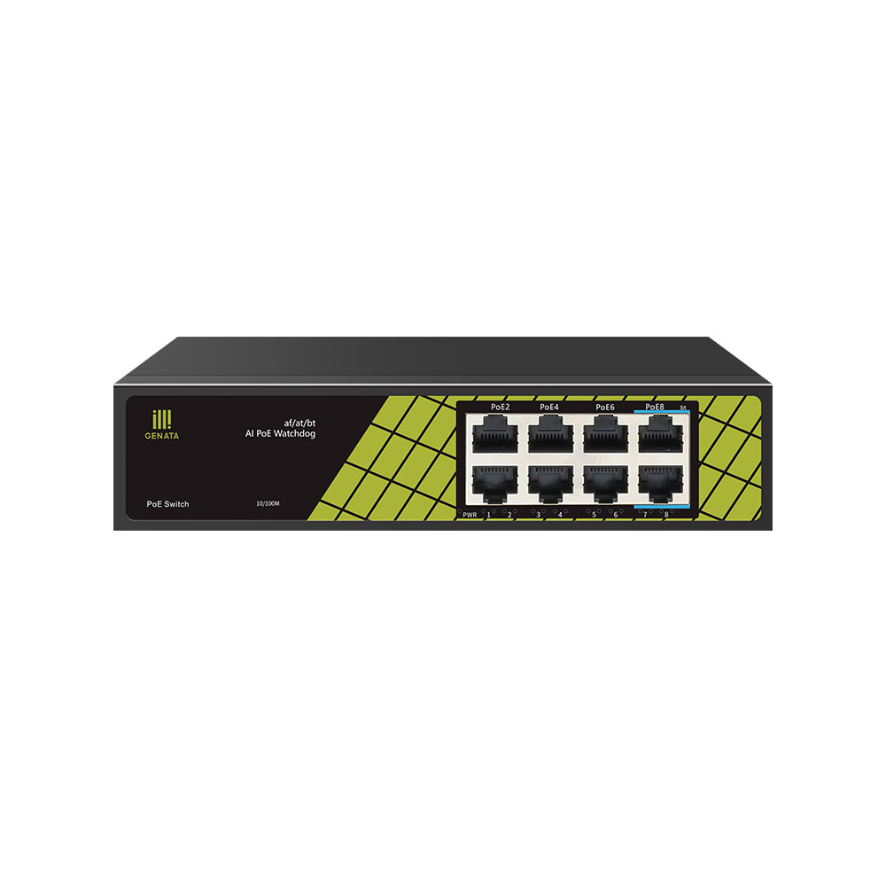 8EP Ports 100Mbps AI PoE Switch Featured Image
