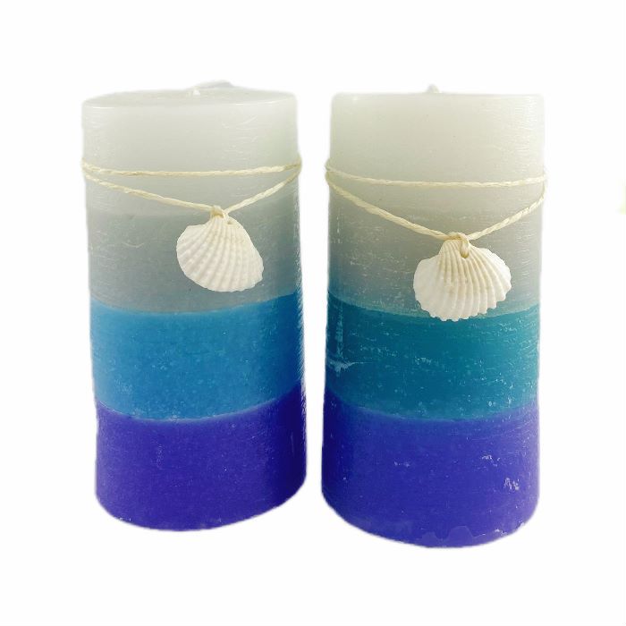 Discount wholesale Clear Pillar Candle Holders - Creative marine style pillar candle with shell decoration – Union