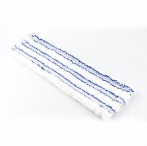 Durable and washable  microfiber flat mop refill(blue and white)