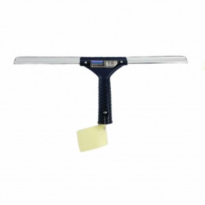 Aluminum clip with  rubber blade window squeegee