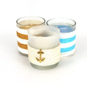 Ocean Breeze Style Glass Cup Candle