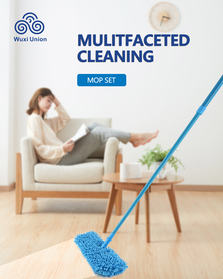New Design Double Sided 360 Rotation Microfiber and Chenille Flat  Mop