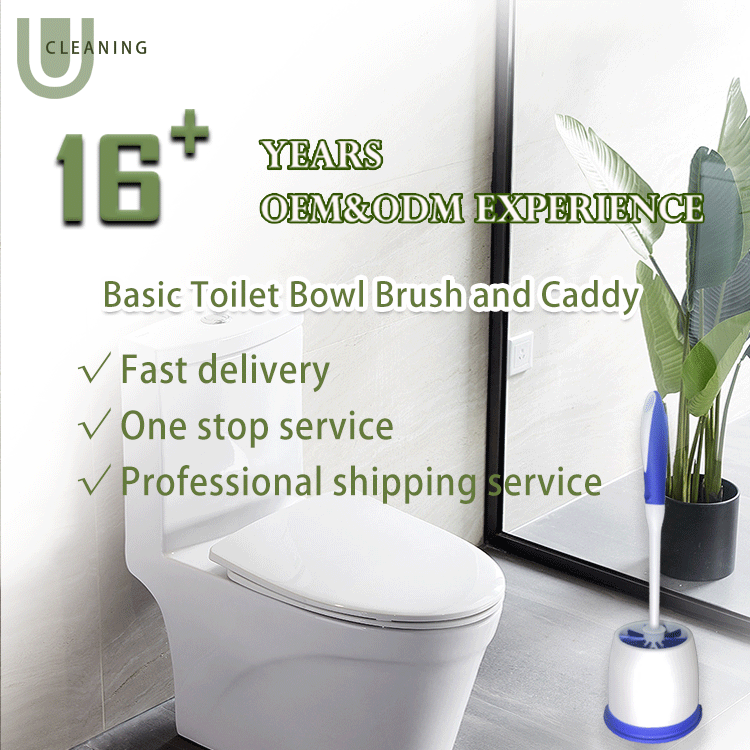 Powerful  PET Bristle Toilet cleaning brush with holder OEM China