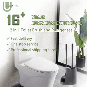 2 in 1 Toilet brush with plunger set