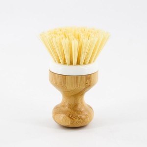 Cute Design Round Cleaning Pot Brush All Purpose Bamboo Handle Fruit vegetable cleaning brushes