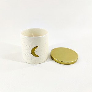 Ceramic Jar Candle with Metal Lid