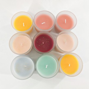 Color sprayed glass jar aroma candle for Spa