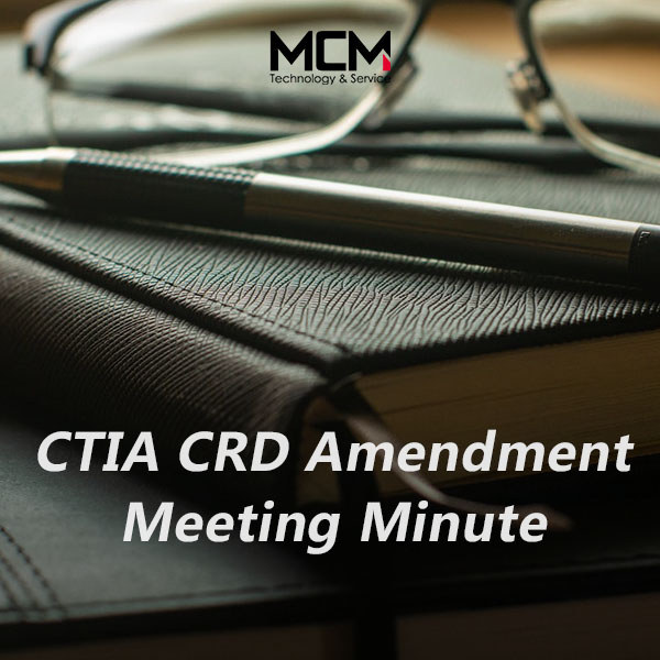 Zapisnik sestanka sprememb CTIA CRD