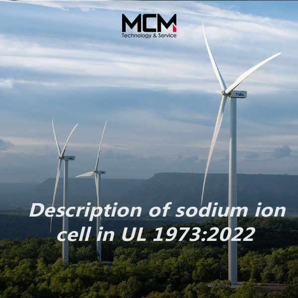 Paglalarawan ng sodium ion cell sa UL 1973:2022