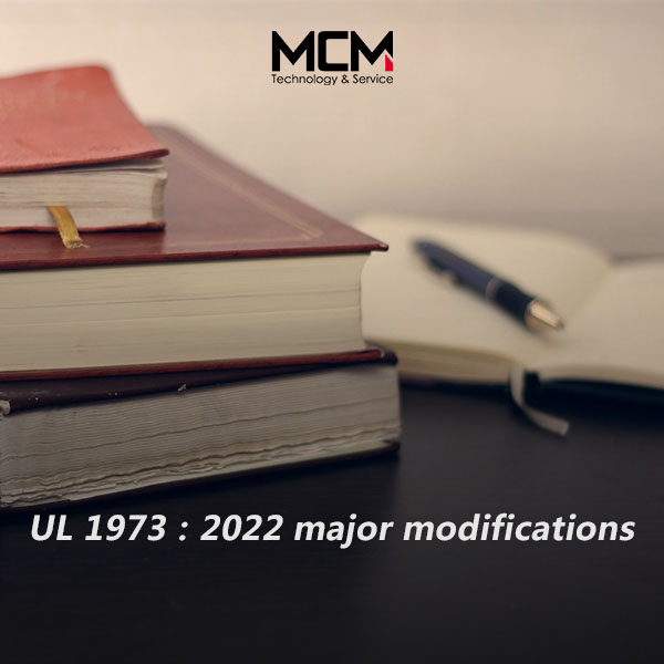 UL 1973：2022 modificationes maioris