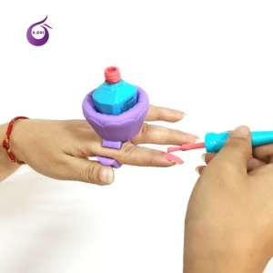 Wearable silicone nail art nail polish bottle holder