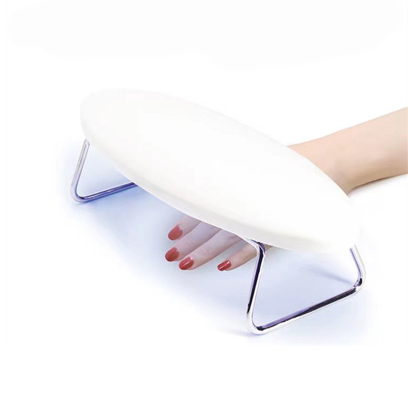 Leather nail arm rest pillow hand rest with 48W led uv gel polish nail dryer lamp Featured Image