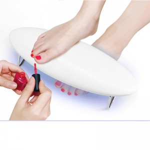 Leather nail arm rest pillow hand rest with 48W led uv gel polish nail dryer lamp