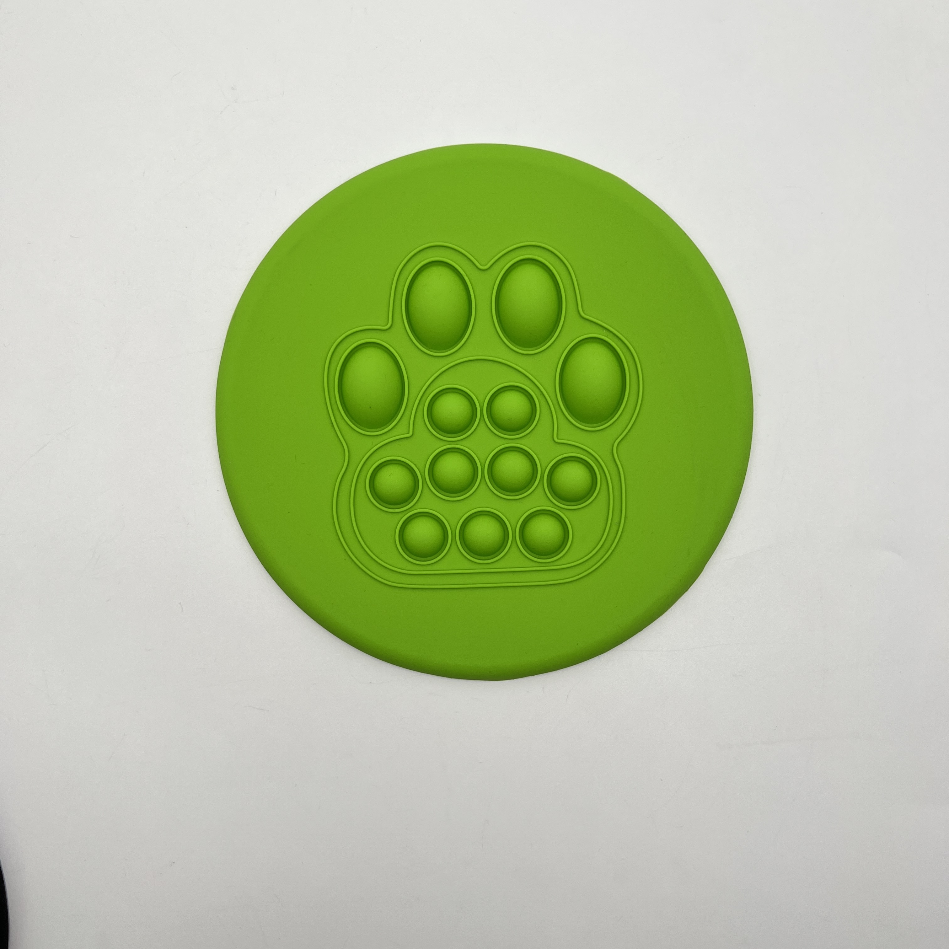 I-Silicone Bubble Dog Paw Frisbee