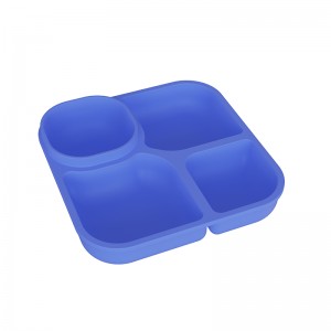Square Silicone Kid Eating Plates