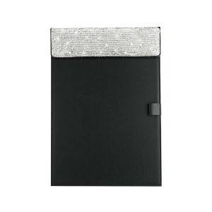Ultra-Smooth PU Leather Office Clipboard, Letter Size Clip Hardboard, Meeting Memo Writing Desk Pad, White