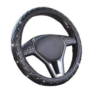 Cute Car Neck Pillow - Anti-slip car steering wheel cover is universal, suitable for 15 inches, black  – UNIIBLING