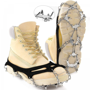 Upgraded 24 Spikes Ice Grips Crampons Traction Cleats
