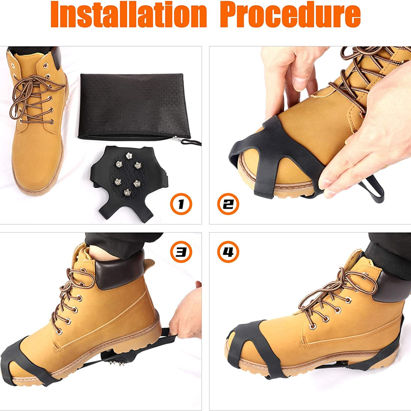 Wholesale Boot Traction Cleat Spikes Anti Slip Footwear