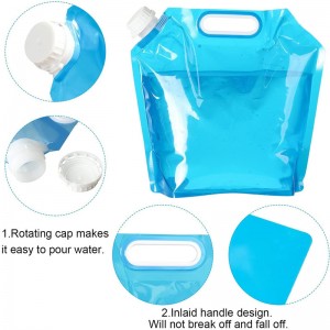 Wholesale Stock Outdoor Portable Folding Camping 5L/10L Water Bags Ready to Ship