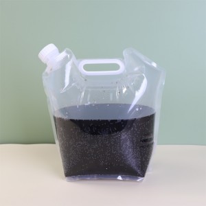 Sacchetto pieghevole riutilizzabile di grande capacità da 1 l 2 l 5 l 10 l sacchetto beccuccio liquido