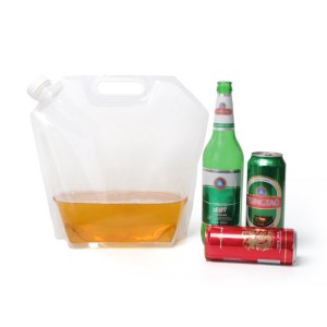 Kawe Ka taea te Reusable Folding 1l 2l 3l Stand Up Beer Spout Packaging Bags