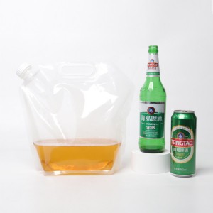 Portable Reusable Folding 1l 2l 3l Stand Up Beer Spout Packaging Bags