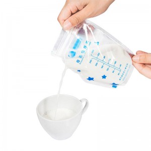 Recipiente de saco de armazenamento de leite materno para freezer de plástico sem BPA