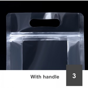 Sacchetti per imballaggio in plastica trasparente con logo personalizzato con fondo quadrato