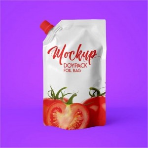 Corner Fitment Ketchup Sauce Pouch