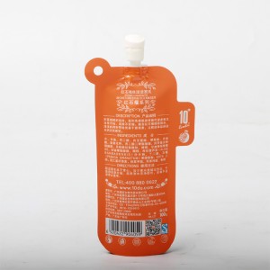 Benutzerdefinierte bedruckte feuchtigkeitsspendende Reinigungsmittel-Kosmetikverpackungstasche mit Ausguss