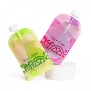 Customized BPA FREE Doble nga Zipper Lock Refillable Squeeze Bag Baby Food Storage Pouch