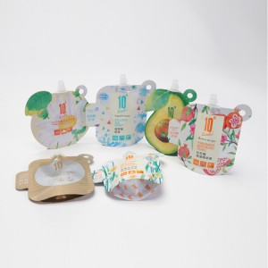 Logo Printed Hand Cream Cosmetic Stand-up Spout Packing Bags