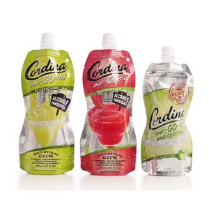 Eco Friendly Material Portable Bottle Shape Spout Juice Drinks Bags