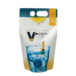 Op maat gemaakte wodka-watercocktailverpakkingszakken met Vitop-dispenser
