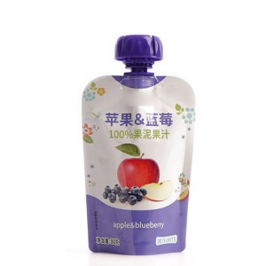Custom Print Logo Recyclable Fresh Fruit Juice Drink Nozzle Pouch Bags