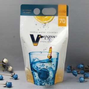 Po meri natisnjene vrečke za pakiranje vodnih koktajlov z vodko in dozirnikom Vitop