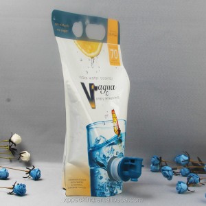 Պատվերով տպված օղու ջրային կոկտեյլի փաթեթավորման պայուսակներ Vitop դիսպենսերով