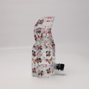 Custom Stand Up Liquid Packaging Spout Wine Bags karo Vitop Dispenser