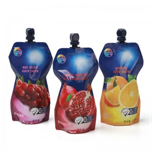 Recycled Custom Logo BPA-free Plastic Spout Juice Packaging Bags