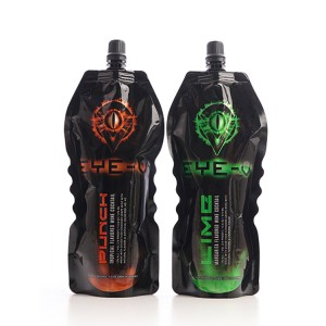 Custom Print Stand Up Liquid Spout Bags Energy Drink Packaging Pouch