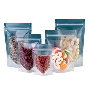 Transparent Clear Stand-up Food Packaging Plastic Bags Mylar Bags