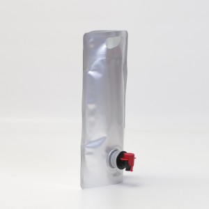 Custom Logo Stand Up Spout Portable Wine Pouch with Vitop Valve