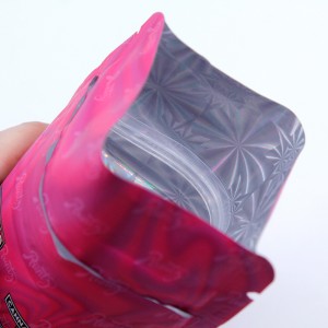 Custom printed mylar CR ziplock packaging child resistant zipper pouch ຖົງຢາງປ້ອງກັນກິ່ນ