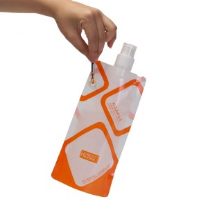 Custom Print Logo 480ml 500ml Foldable Portable Liquid Spout Pouch