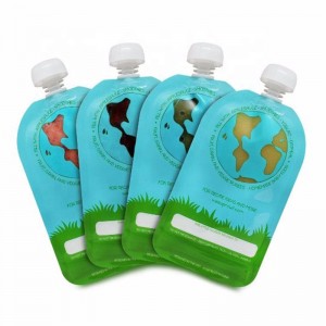 Dobbelt lynlås Genanvendelige madposer Klare vinduer på forsiden Fremragende til rejseposer 5 oz – Opbevaring af babymad Småbørn Børn Klembar pose Vaskbar fryser sikker